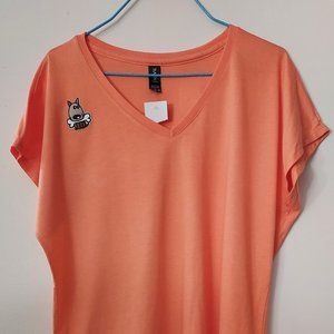 Tee with Cute Puppy Applique